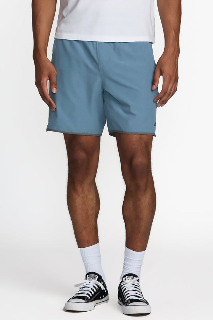 RVCA - Yogger Stretch Contrast 17in Short in Vintage Navy Heather