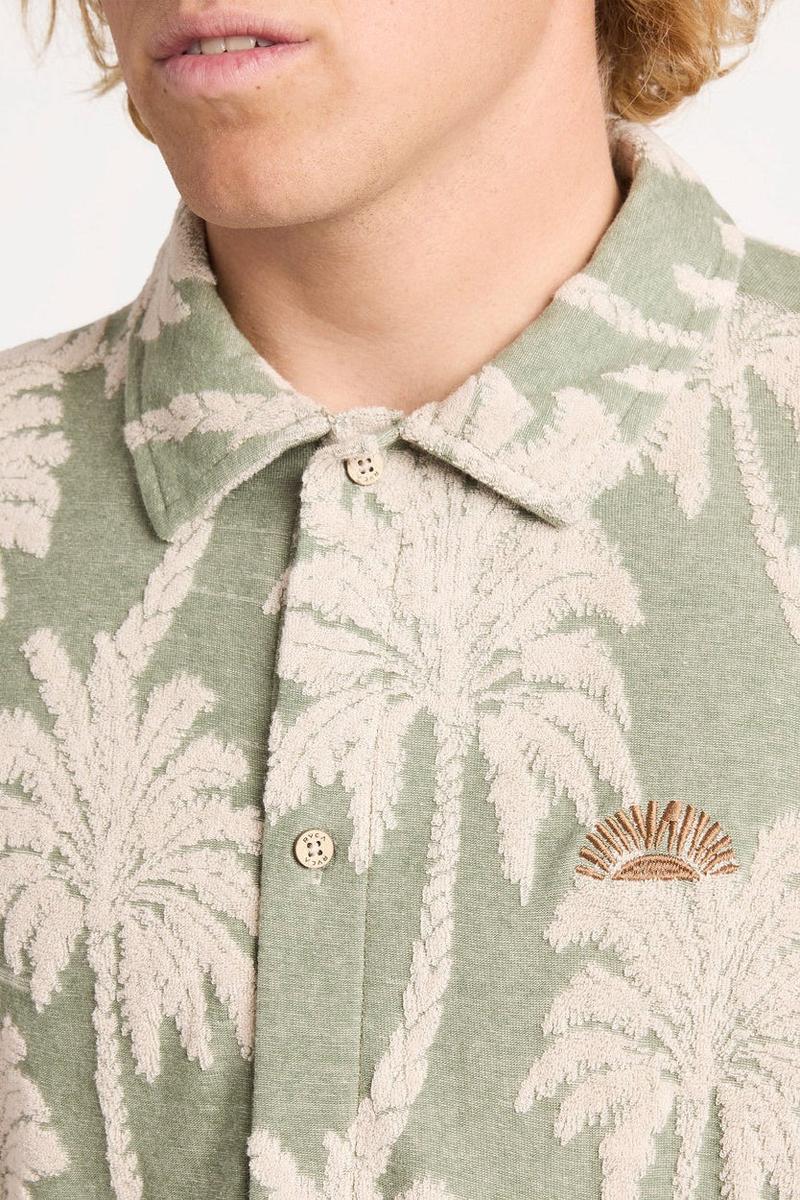 RVCA - Palm Fall Short Sleeve Shirt in Jade
