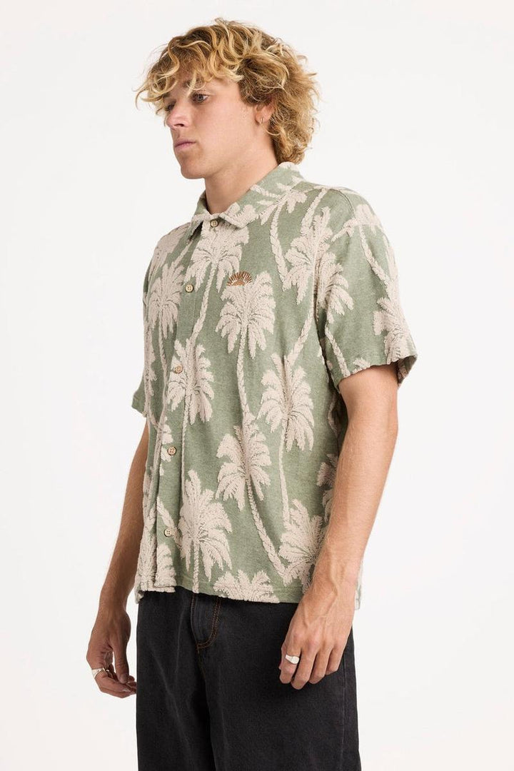 RVCA - Palm Fall Short Sleeve Shirt in Jade