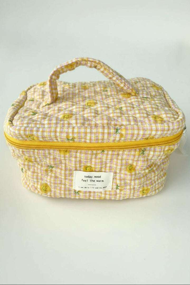 ACCITY - Simple and Lovely Canvas Cosmetic Bag in Yellow