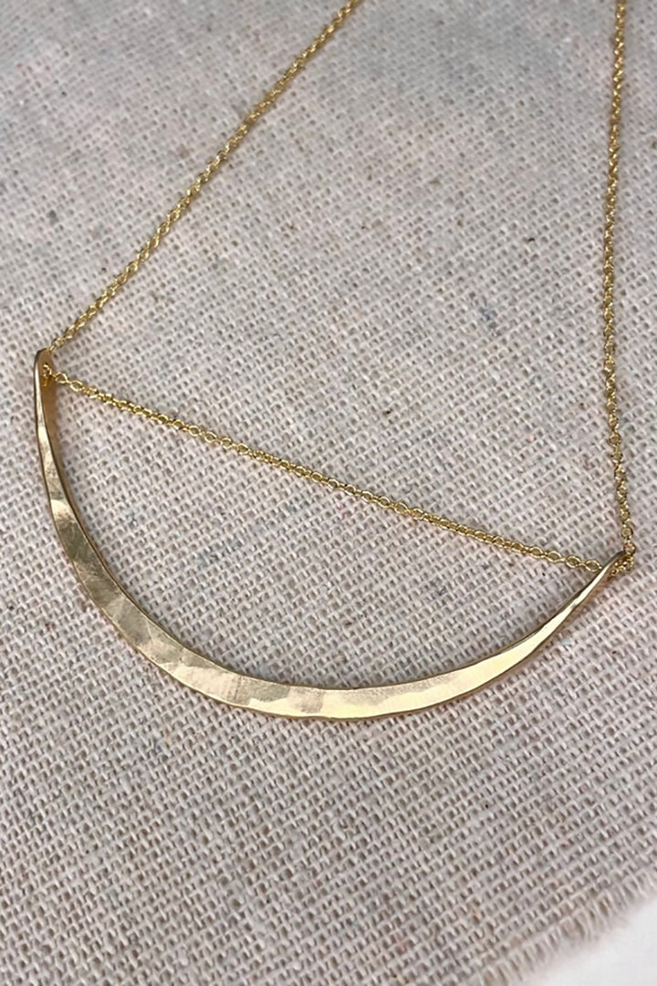 Elysium Jewelry - Sliding Arc Necklace in Gold