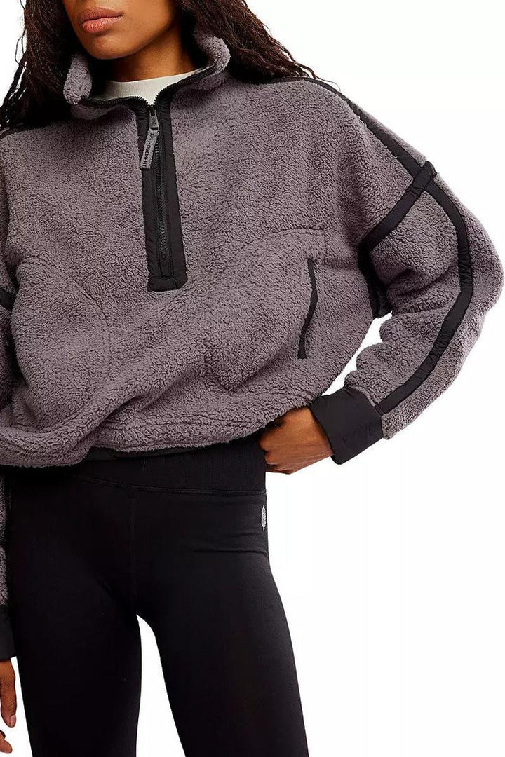 Free People Movement - Mountain High 1/2 Zip in Gunmetal Combo