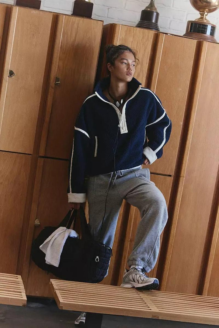 Free People Movement - Mountain High 1/2 Zip in Navy Combo