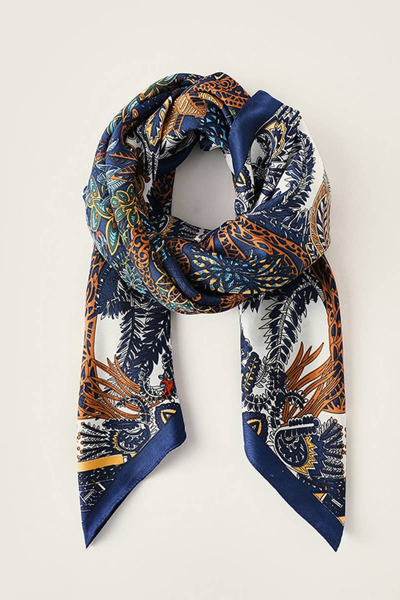 ACCITY - Vintage French Print Scarf – 90cm