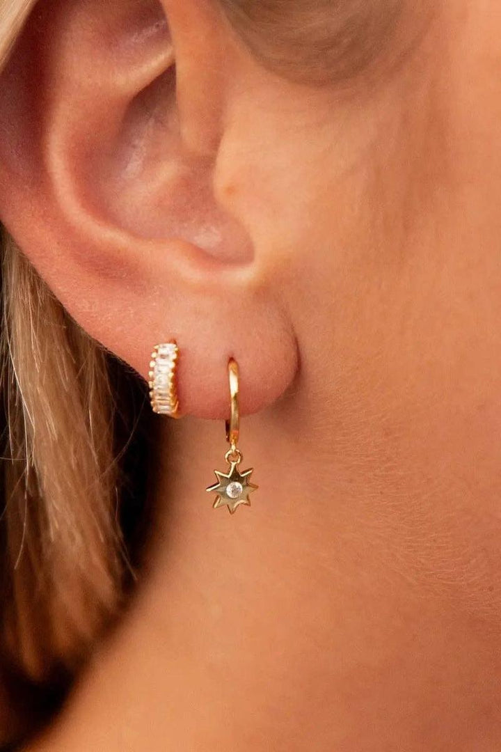 Mauve Jewelry Co. - Sunburst Hoops in Gold Vermeil