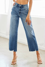 KanCan - Jemma High Rise Slim Wide Leg Jean in Medium