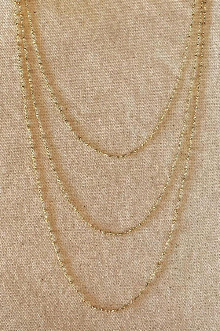 GoldFi - 18k Gold Filled 1mm Spaced Beaded Chain