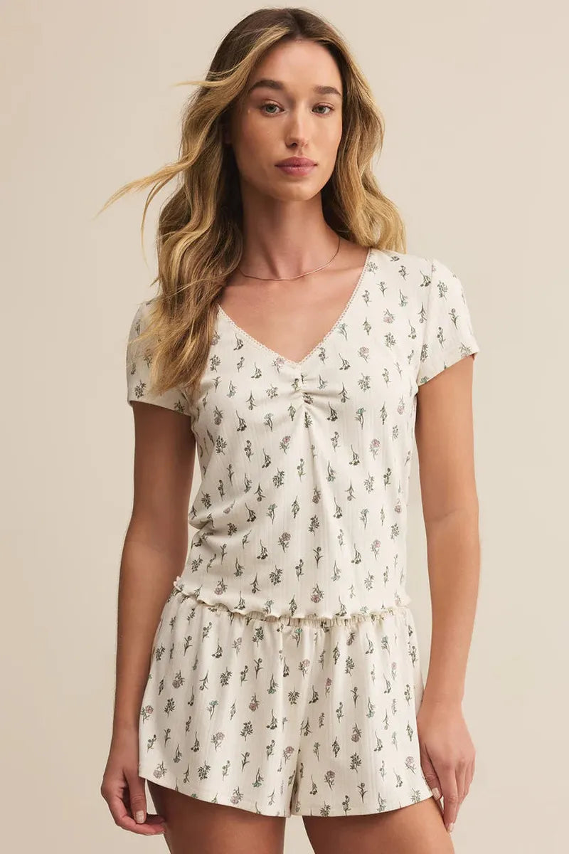 Z Supply - Montana Floral Top in Crystal