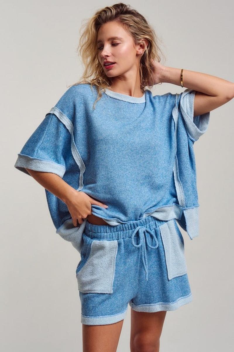 Urban Daizy - Reverse Seam Terry Two-Piece Set