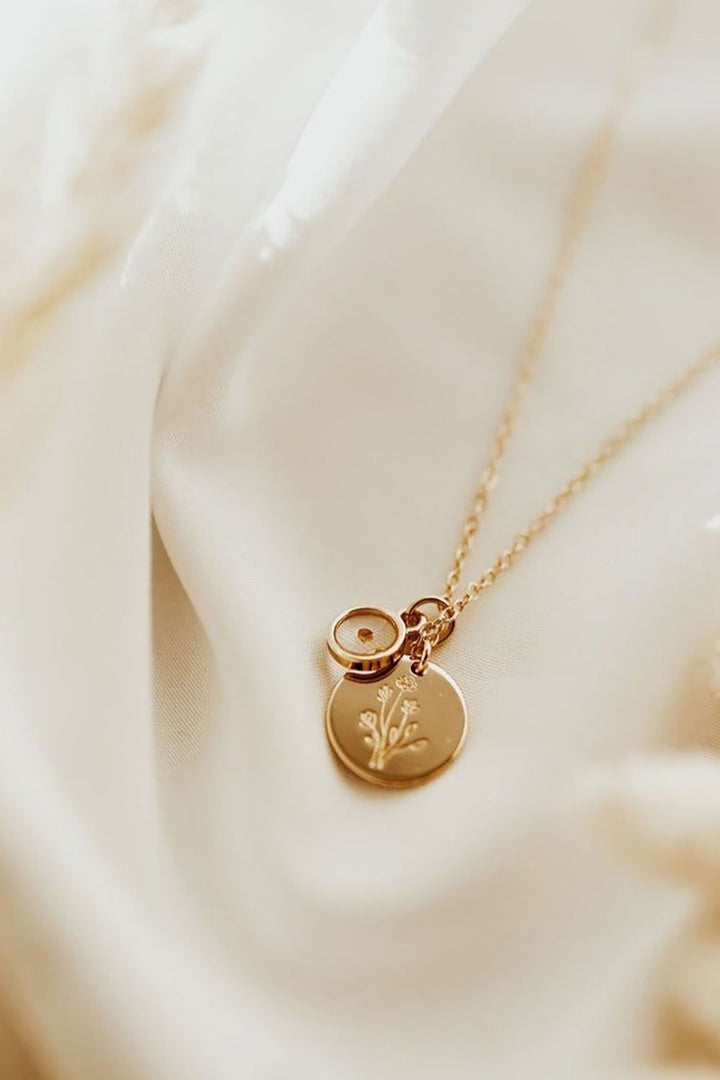 Mauve Jewelry Co. - Wildflower Necklace in 18k Gold Plate