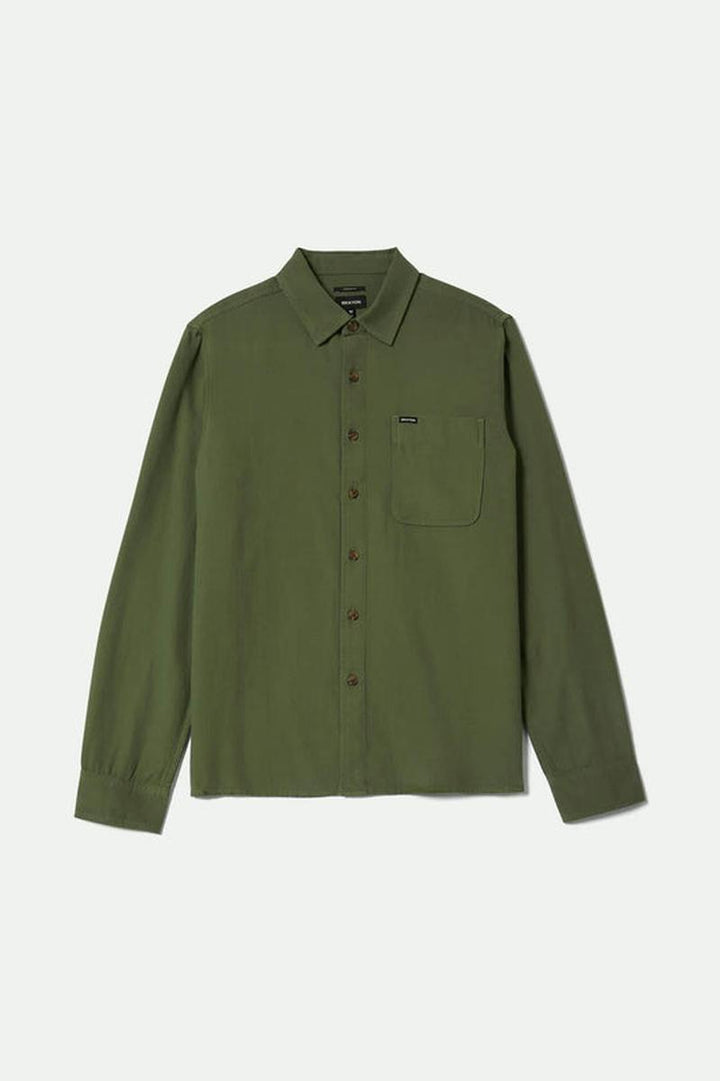 Brixton - Hasting Lightweight Ultra Soft Flannel in Wild Green