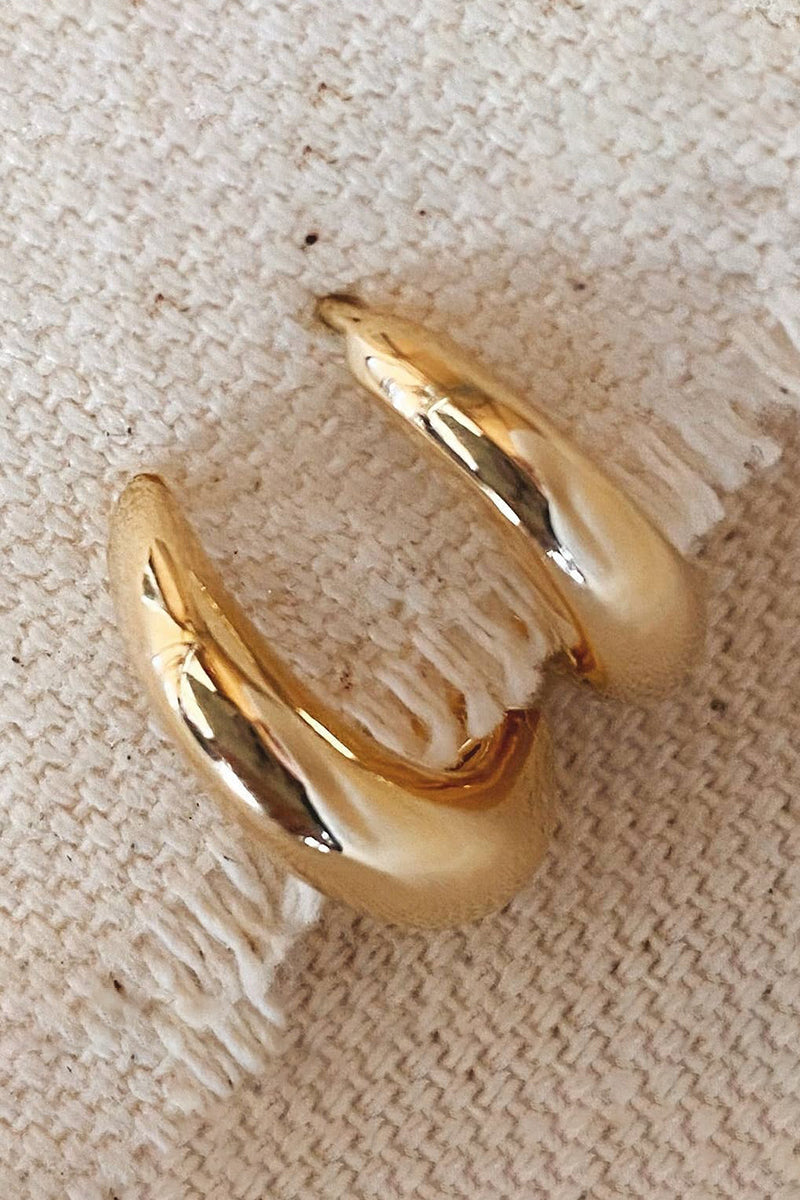 GoldFi - 18k Gold Filled Artisan Style Clicker Hoop Earrings