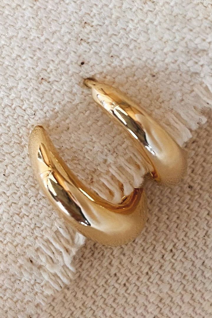 GoldFi - 18k Gold Filled Artisan Style Clicker Hoop Earrings