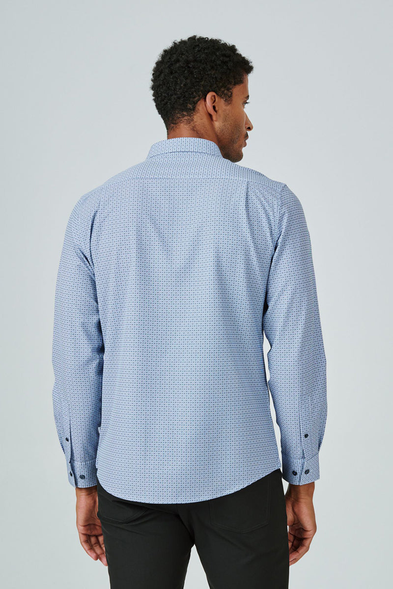 7DIAMONDS - Landon Long Sleeve Shirt in Light Blue