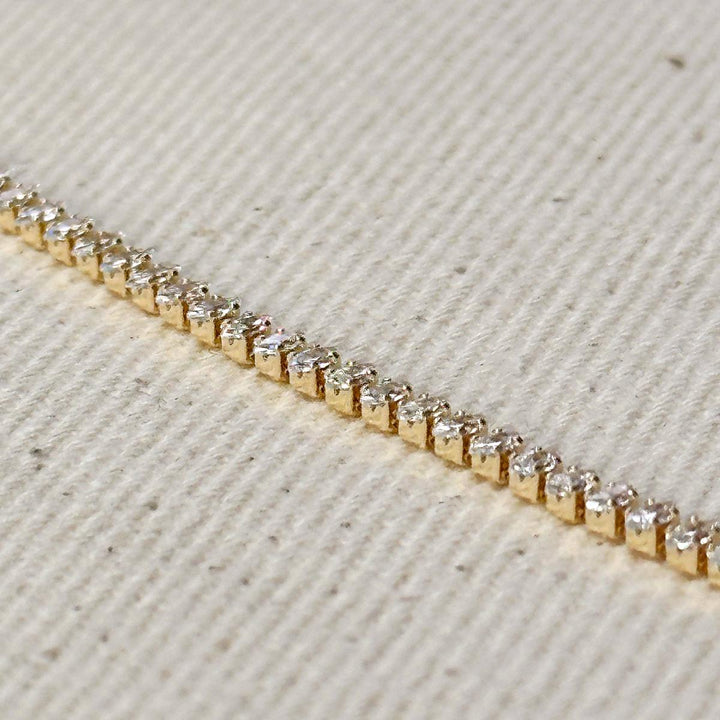 GoldFi - 18k Gold Filled Marquise Tennis Necklace