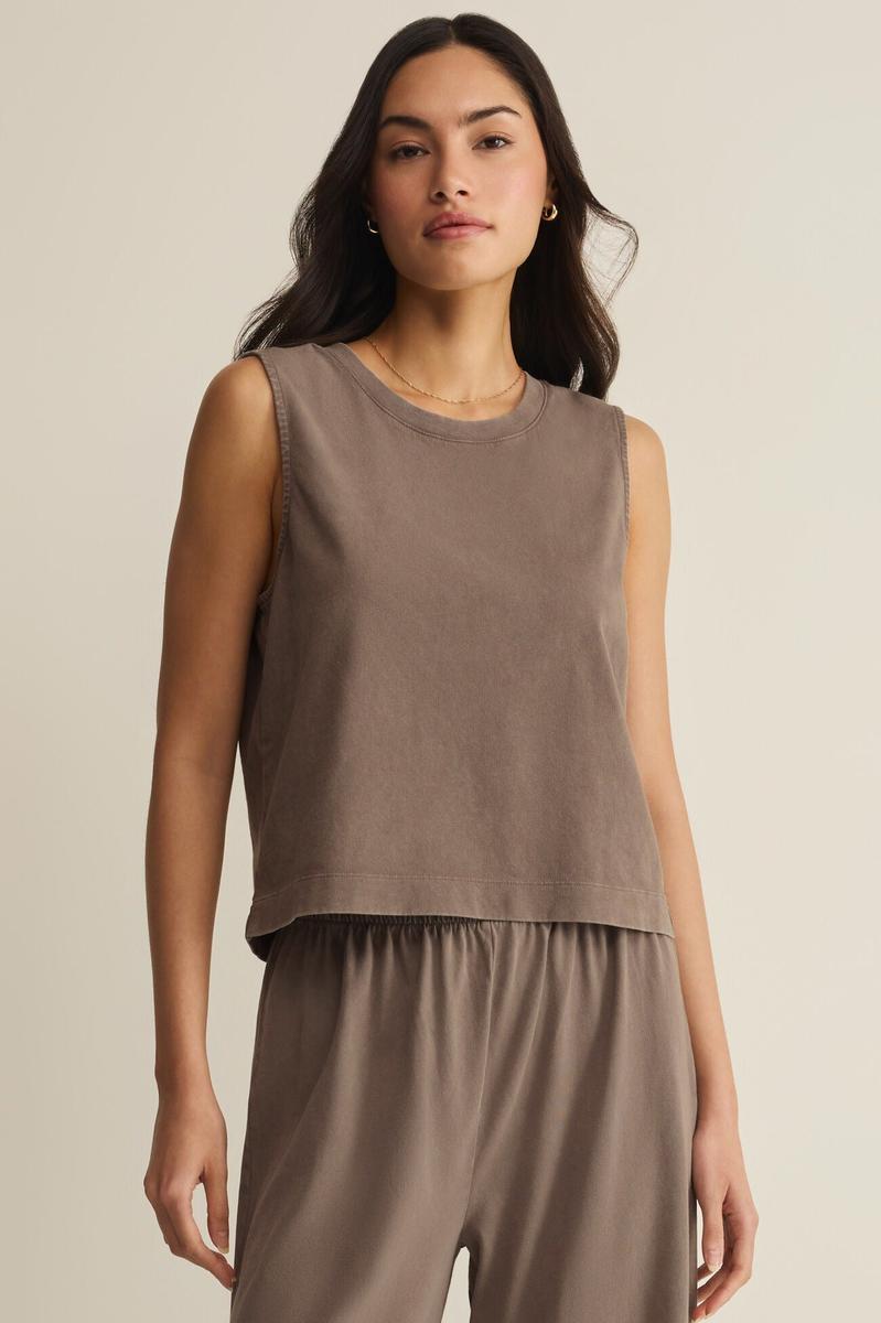 Z Supply -     Sloane Jersey Muscle Tank in Perfectly Taupe