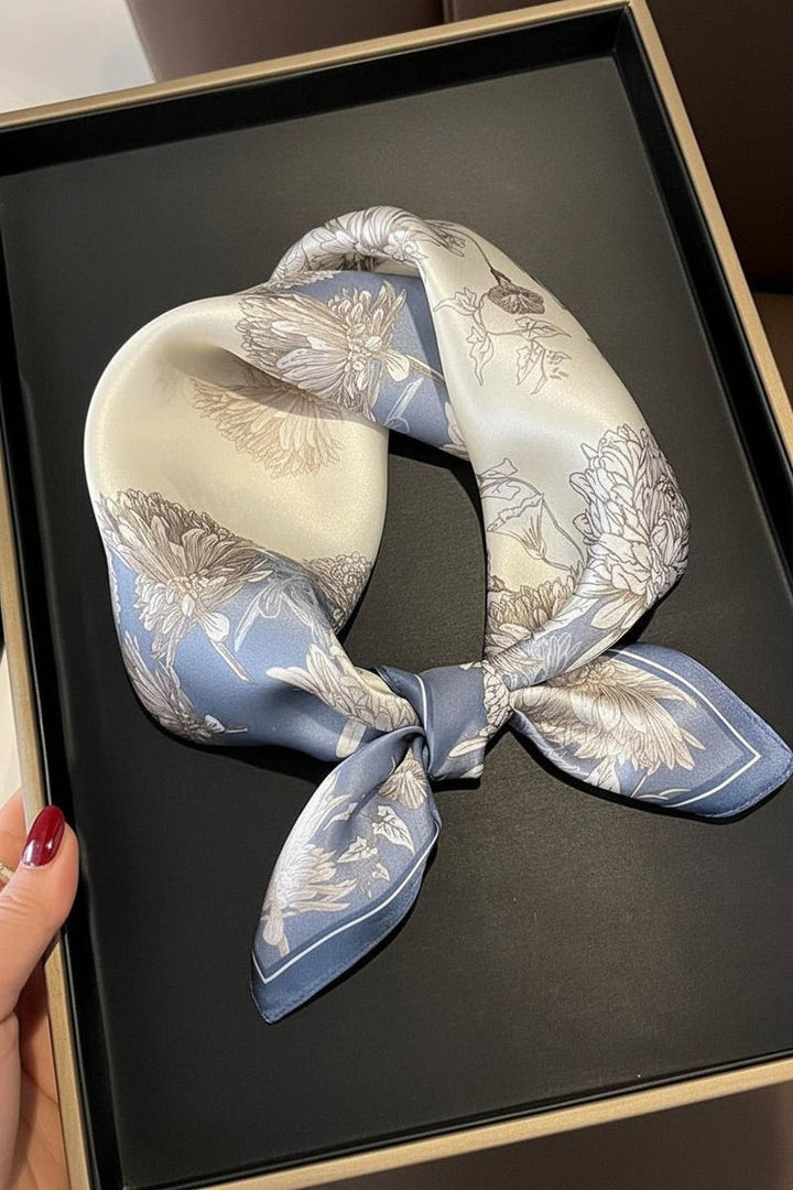 ACCITY - 100% Mulberry Silk Square Scarf
