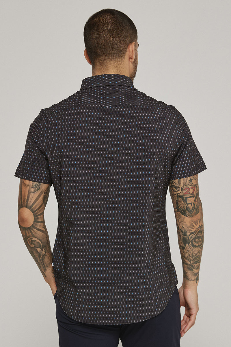 7DIAMONDS - Calix Short Sleeve Shirt in Black
