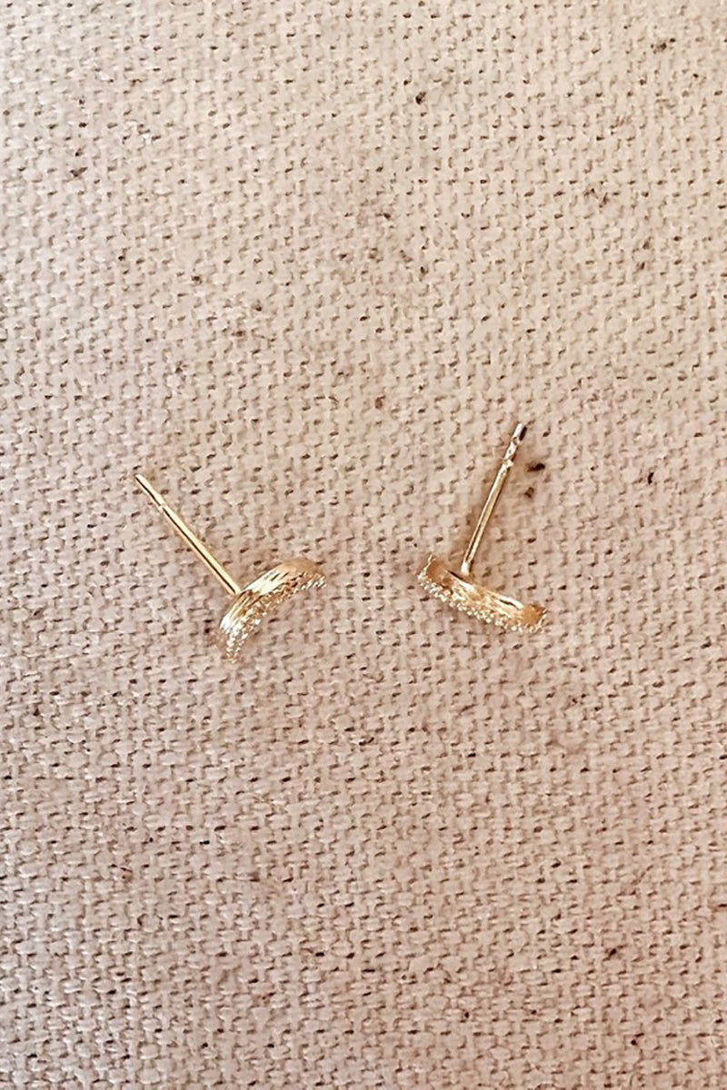 GoldFi - 18k Gold Filled Crescent Moon Studs