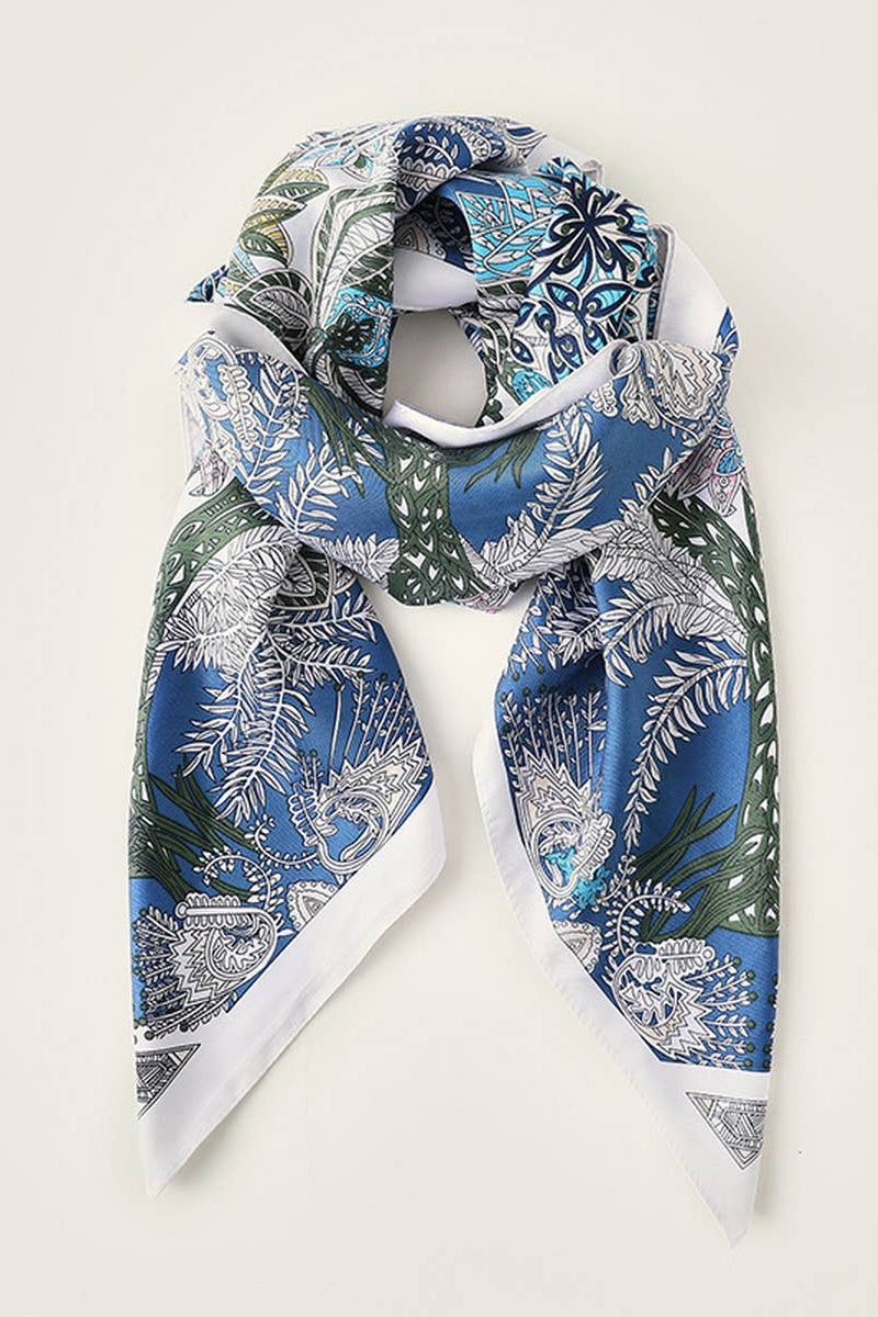 ACCITY - Vintage French Print Scarf – 90cm
