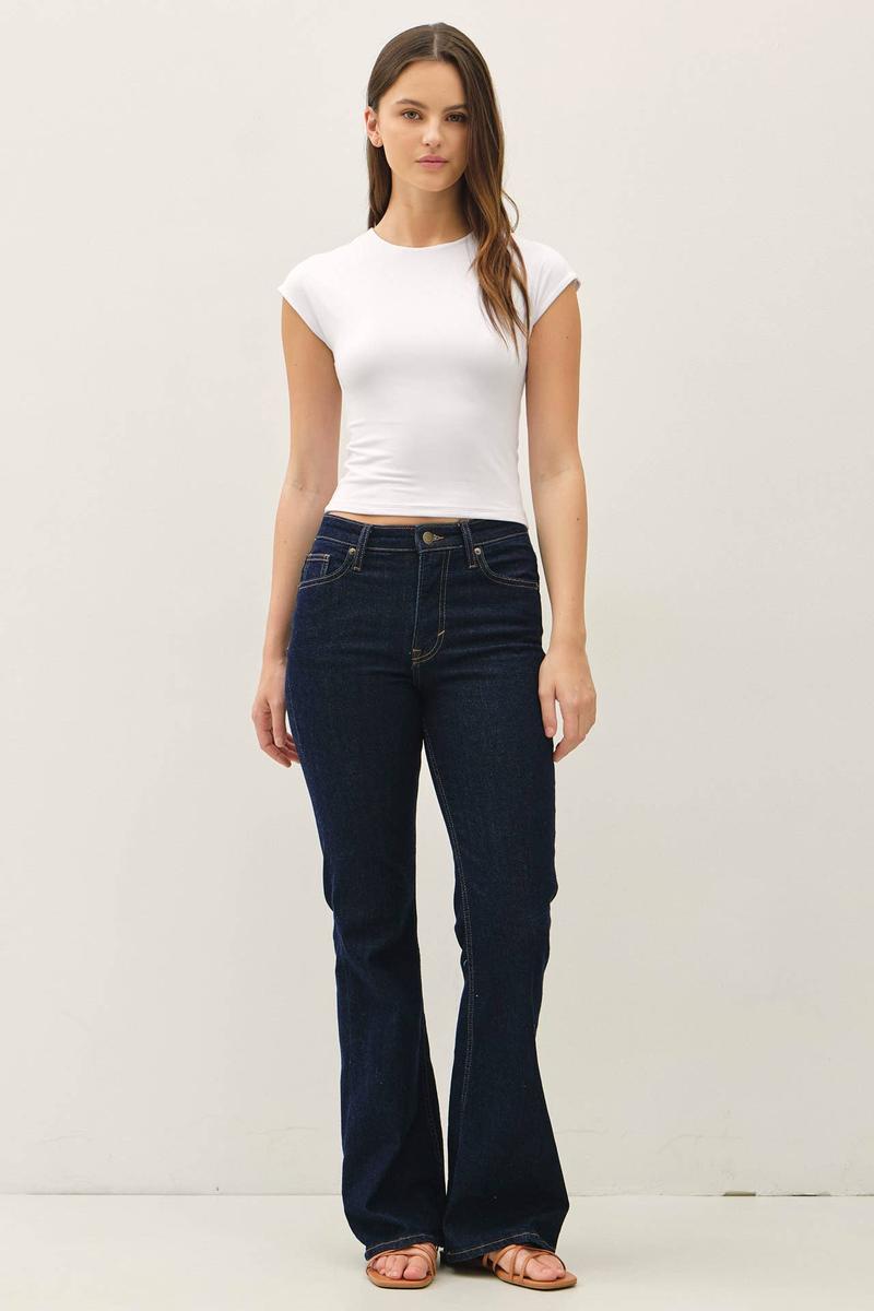 Be Cool - Soft Core Cap Sleeve Crew Neck Top