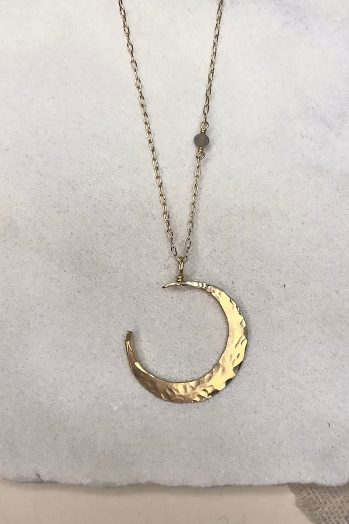 Elysium Jewelry - Crescent Moon Necklace in Sterling Silver