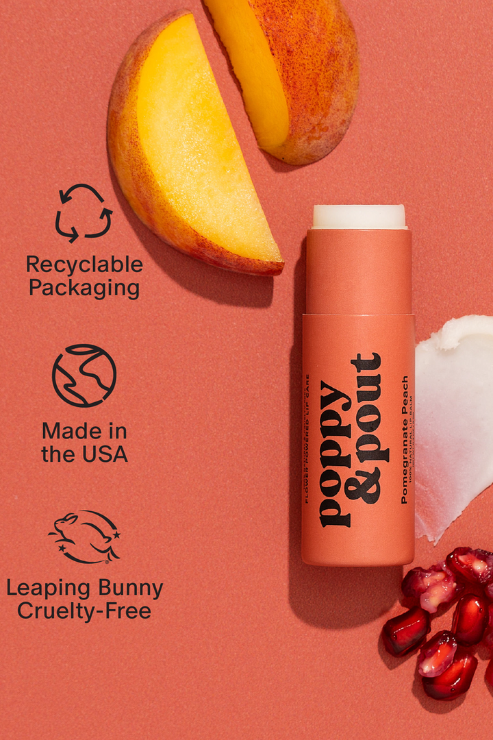 Poppy & Pout - Lip Balm, Pomegranate Peach