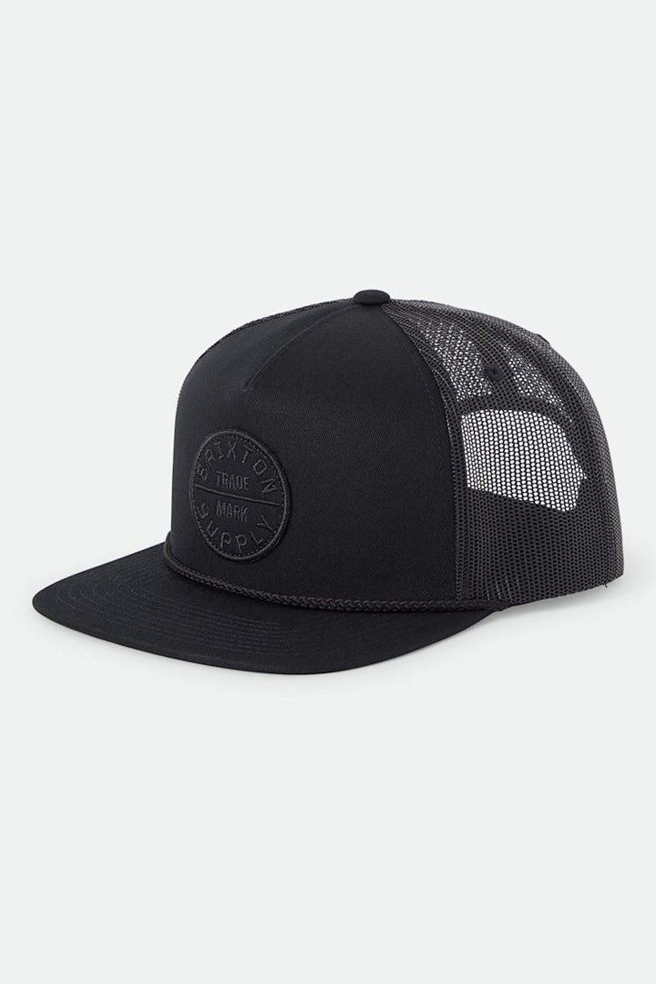 Brixton - Oath MP Trucker Hat in Black/Black/Black