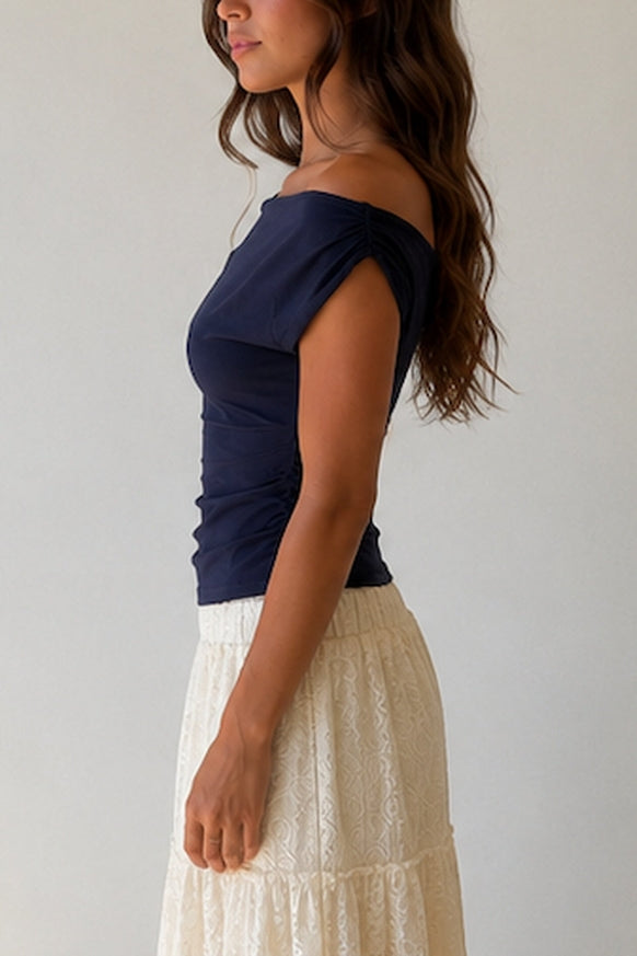Nectar Clothing - Draped One-Shoulder Top