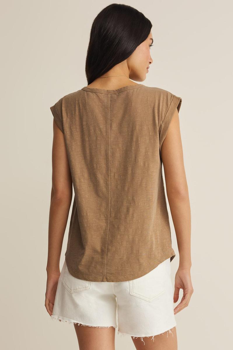 Z Supply - Per Diem V-Neck Tank in Tarro
