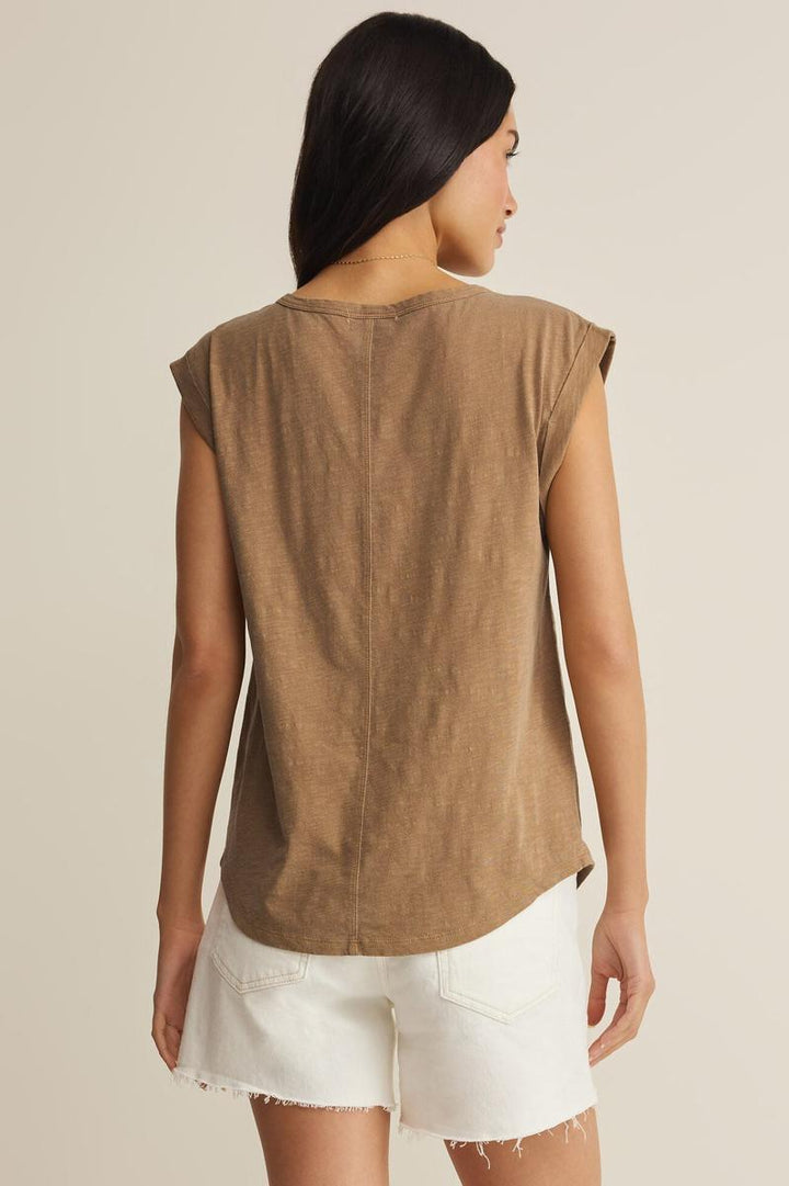 Z Supply - Per Diem V-Neck Tank in Tarro