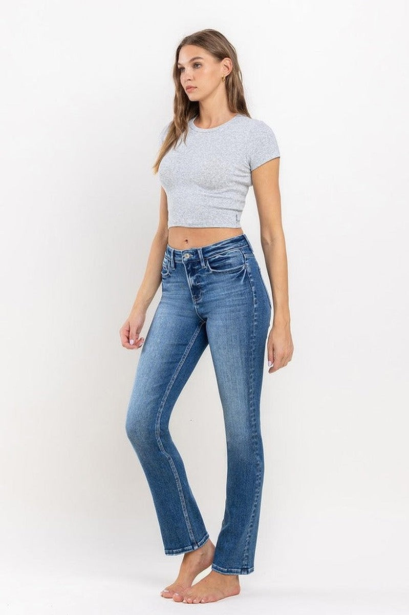 VERVET by Flying Monkey - Luxurious - High Rise Long Slim Strait Jeans