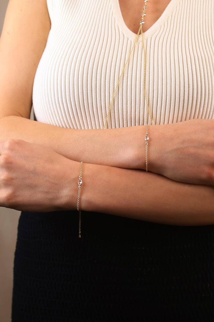 GoldFi - 18k Gold Filled CZ Solitaire Bracelet