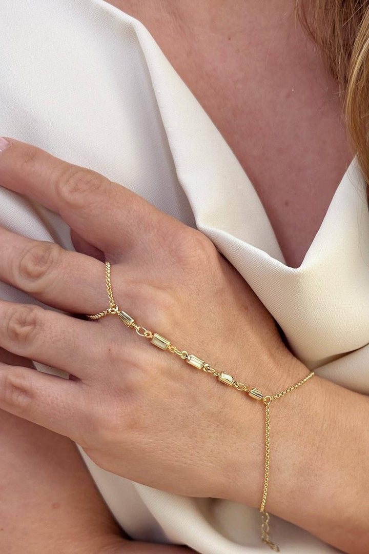 GoldFi - 18k Gold Filled Mother of Pearl Hand Chain