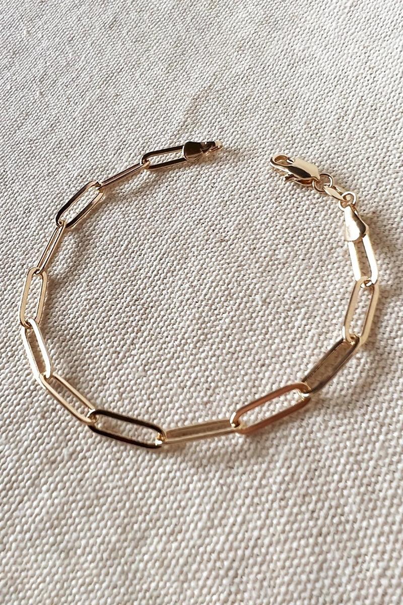 GoldFi - Classic Paperclip Bracelet in Gold - 6in