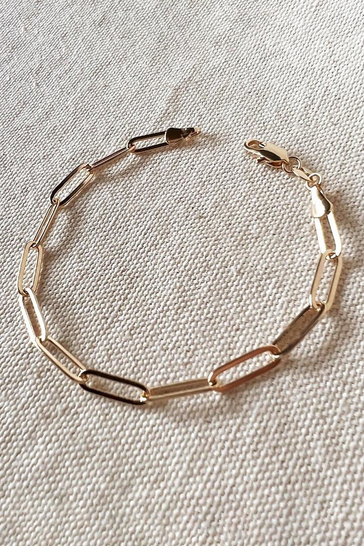 GoldFi - Classic Paperclip Bracelet in Gold - 6in