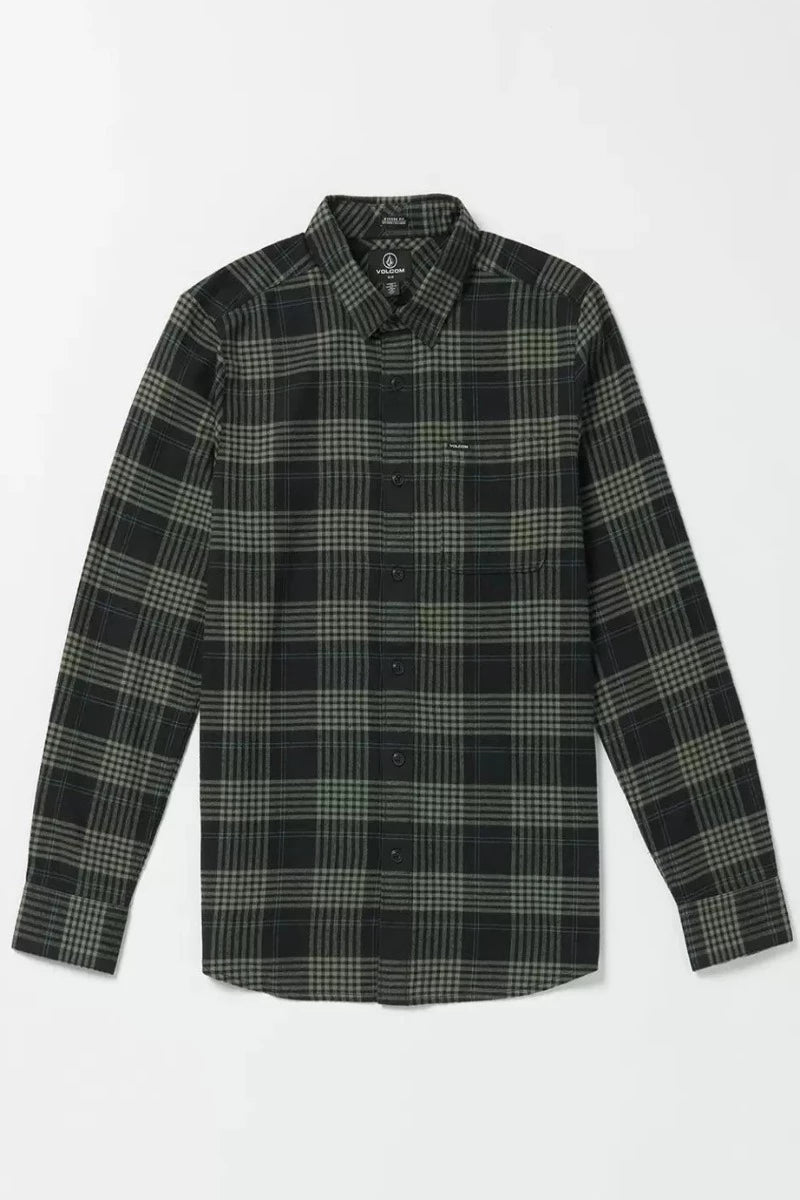 Volcom - Caden Plaid Long Sleeve Flannel in Black