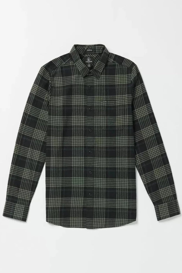 Volcom - Caden Plaid Long Sleeve Flannel in Black