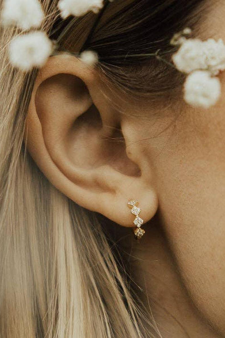 Mauve Jewelry Co. - Alice Diamond Hoops in Gold Vermeil