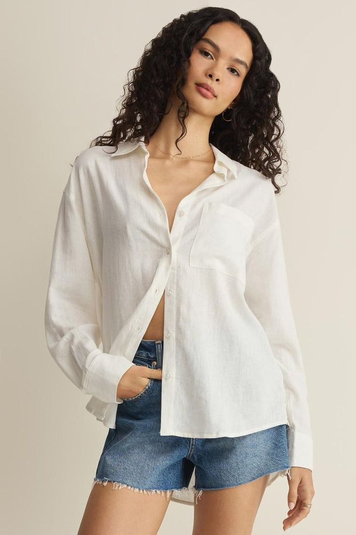 Z Supply - The Perfect Button Up in White