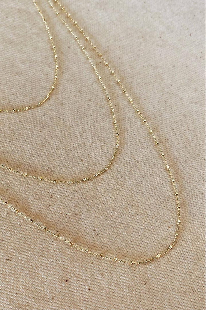 GoldFi - 18k Gold Filled 1mm Spaced Beaded Chain