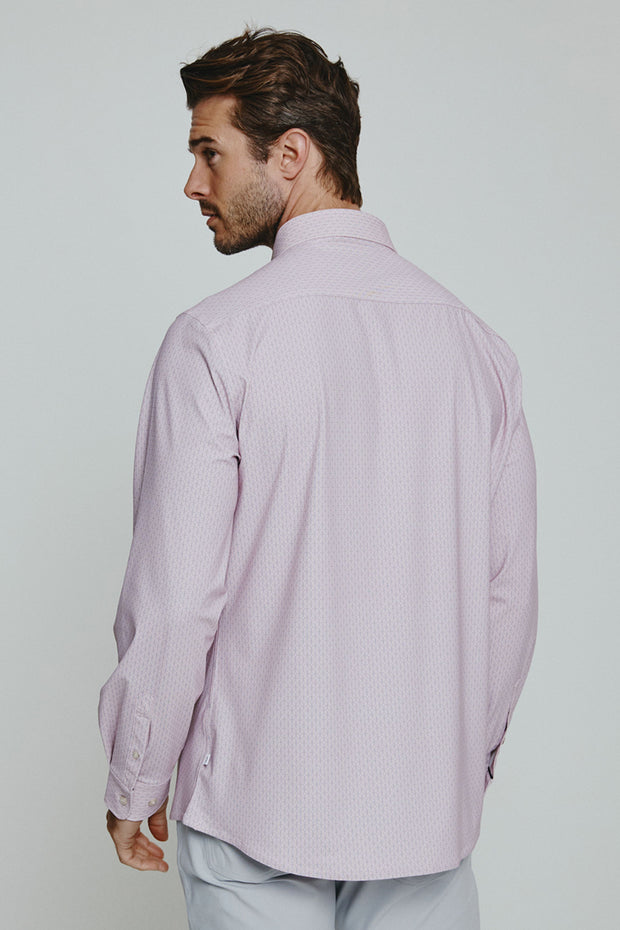 7DIAMONDS - Elias Long Sleeve Shirt in Rose