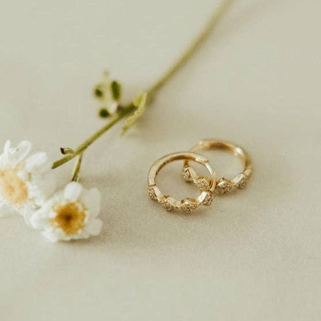 Mauve Jewelry Co. - Alice Diamond Hoops in Gold Vermeil