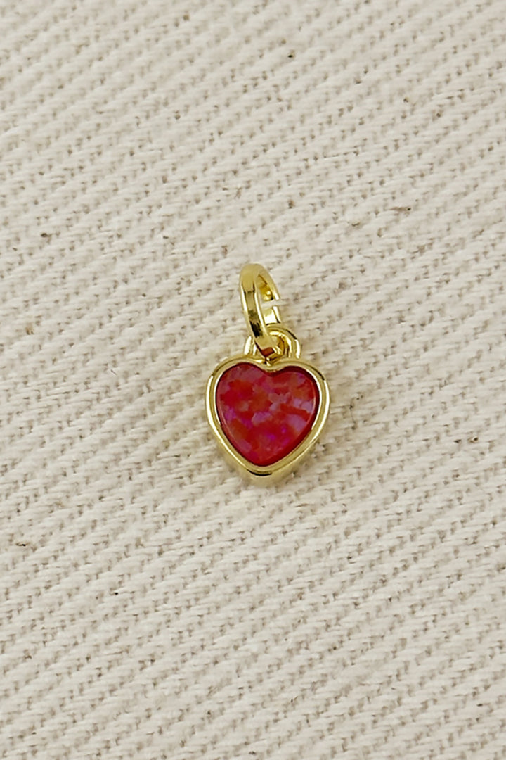 GoldFi - 18k Gold Filled Opal Heart Charms