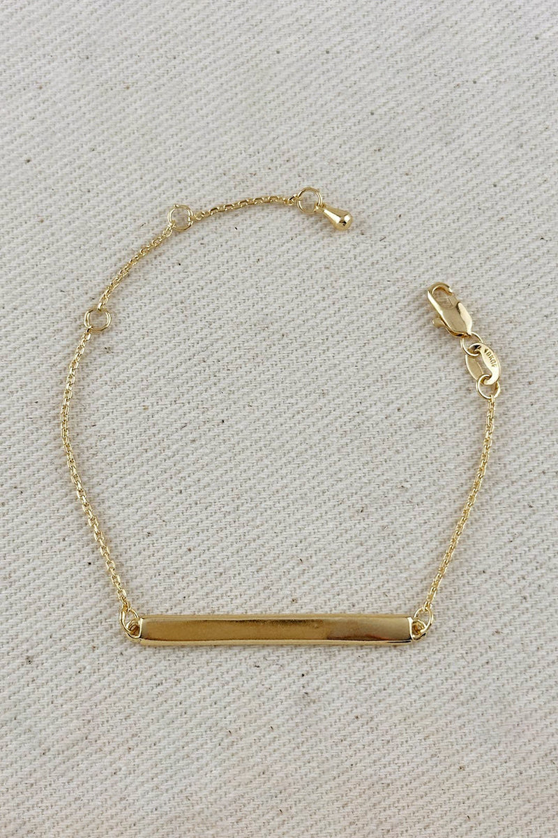 GoldFi - 18k Gold Filled Polished Bar Bracelet
