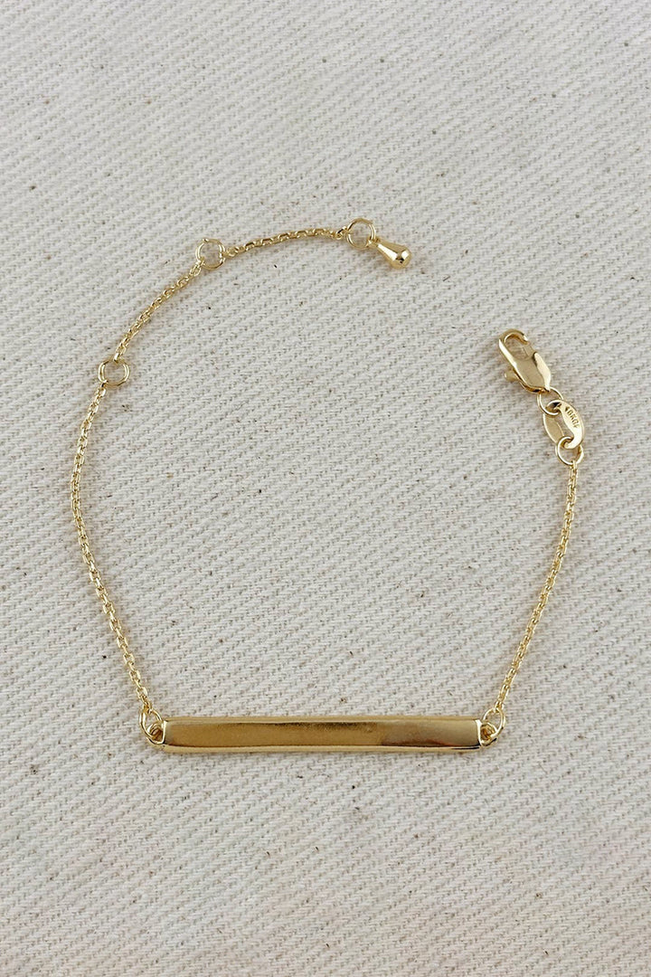 GoldFi - 18k Gold Filled Polished Bar Bracelet