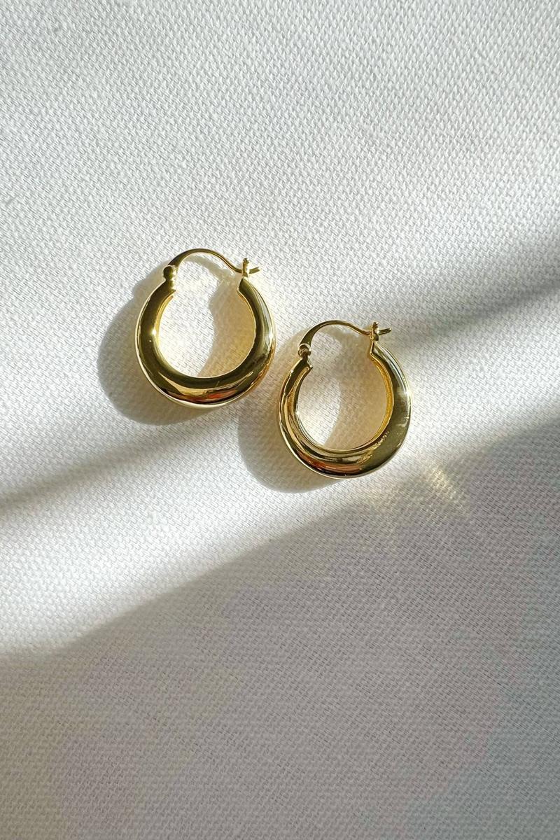 True by Kristy Jewelry - Wanderlust Hoops Earrings in Gold Filled Silver Yellow Gold