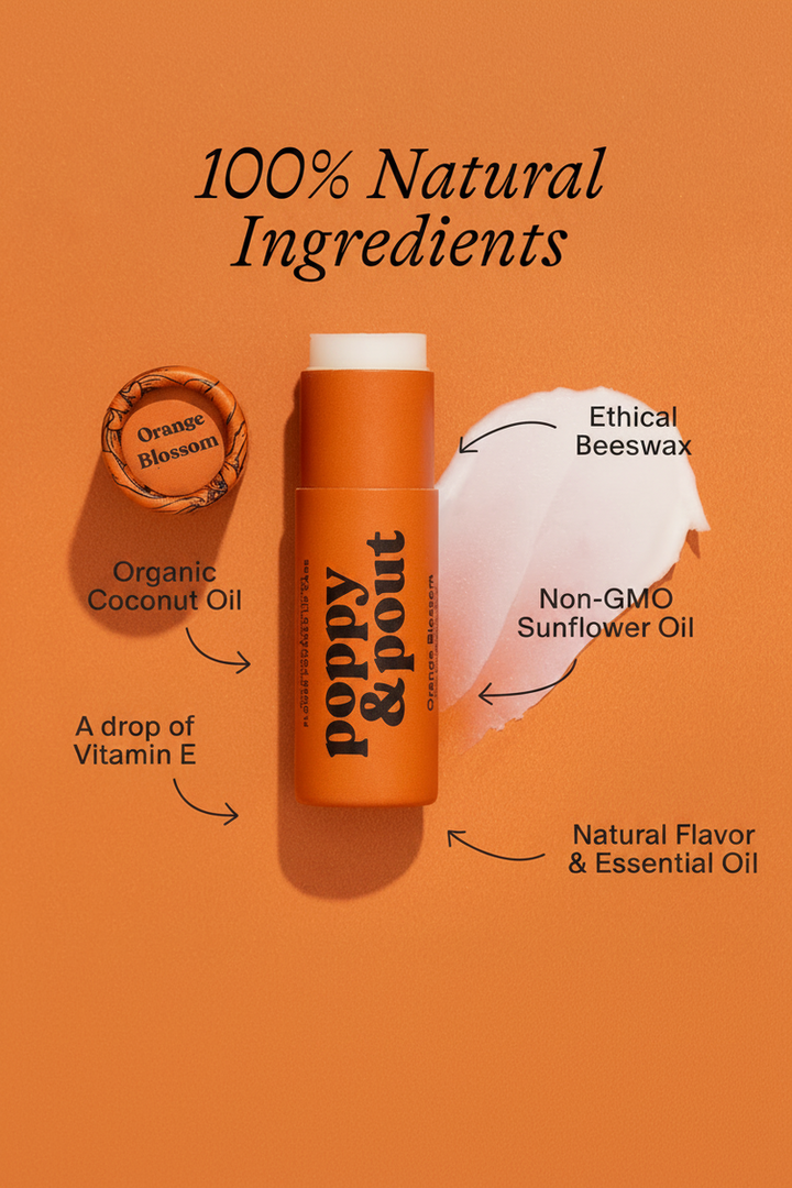 Poppy & Pout - Lip Balm, Orange Blossom