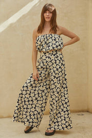 By Together - Find Me Floral Pants in Navy Cream