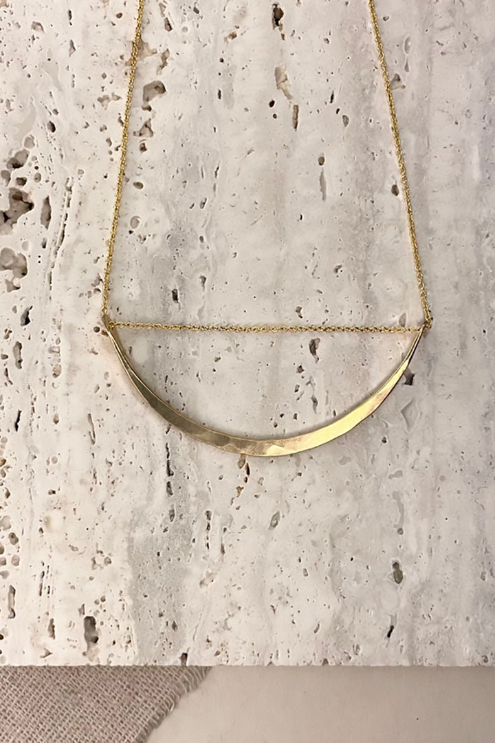 Elysium Jewelry - Sliding Arc Necklace in Gold